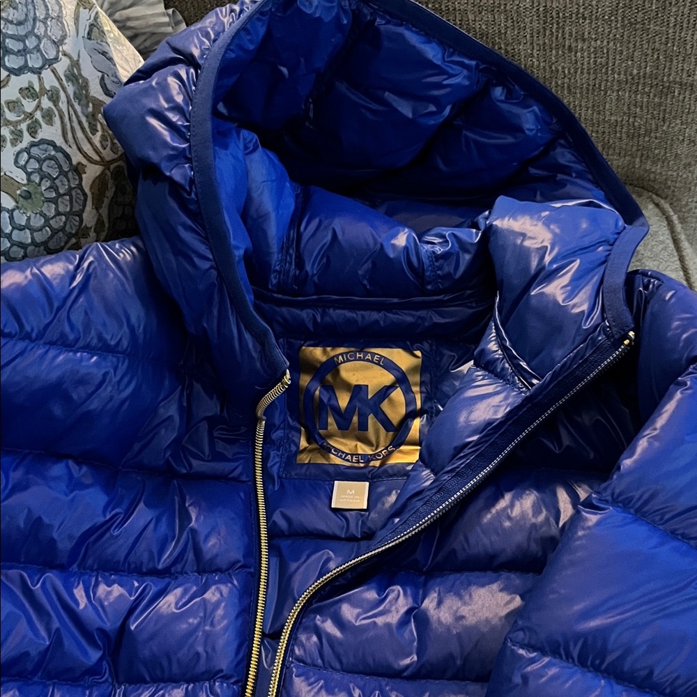 Michael Kors Vibrant Blue Puffer Jacket